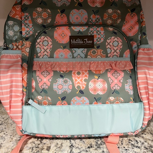 NWT Matilda Jane CeCe Apple Print Backpack - Picture 3 of 5